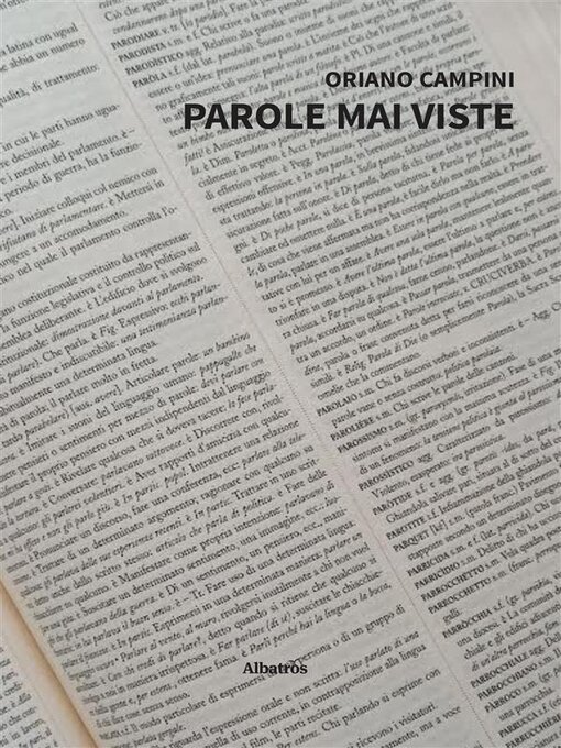 Title details for Parole mai viste by Oriano Campini - Available